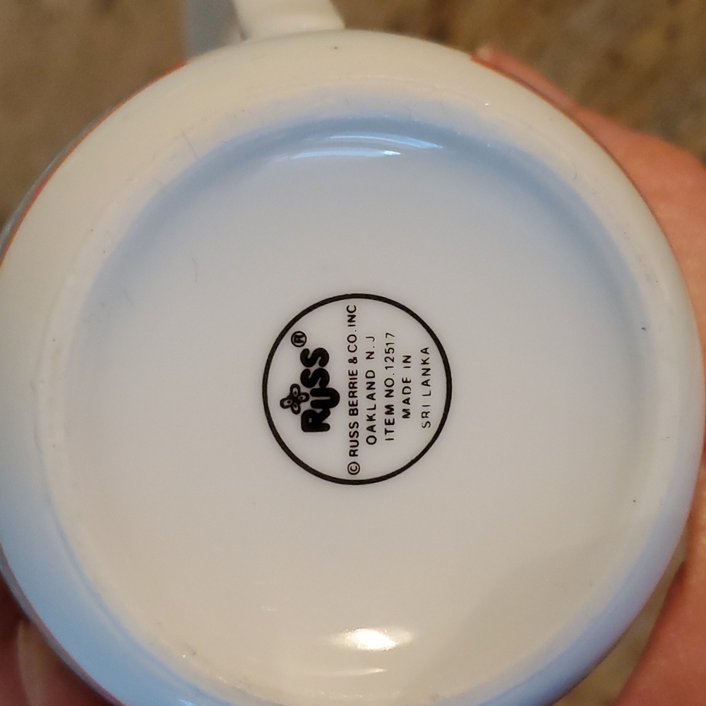 Vintage Russ Berrie Cat watching gold fish mug - Picture 5 of 9